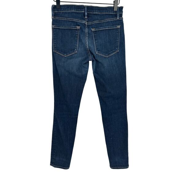 Frame Le Skinny de Jeanne Jeans Blue Dark Wash Mid Rise Casual Western Size 28 - Picture 2 of 12